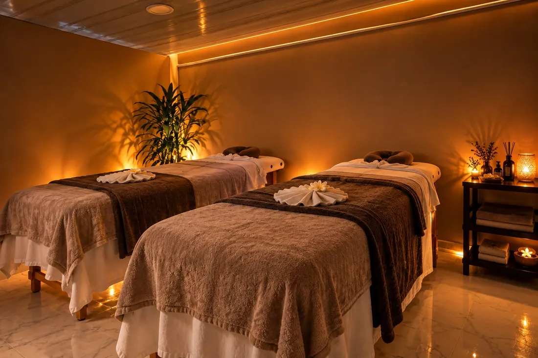 Sala con dos camillas de masaje en SIRUMA